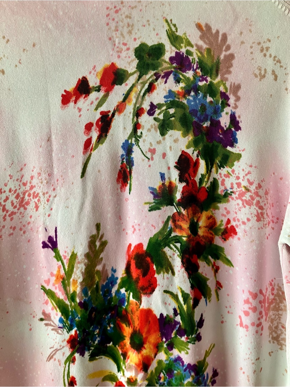 BCBGMAXAZRIA Floral Sequined Fitted Cardigan - Picture 4 of 5